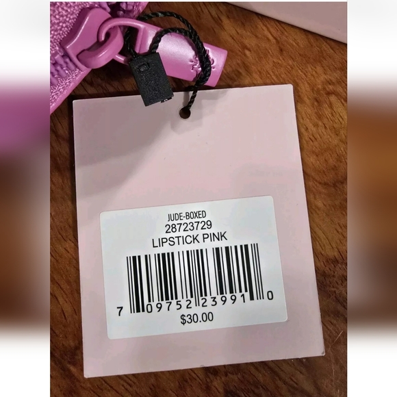 Nanette Lepore Zip Around Wallet Pink Lipstick Breast Cancer Awareness Logo NWT - Picture 3 of 7